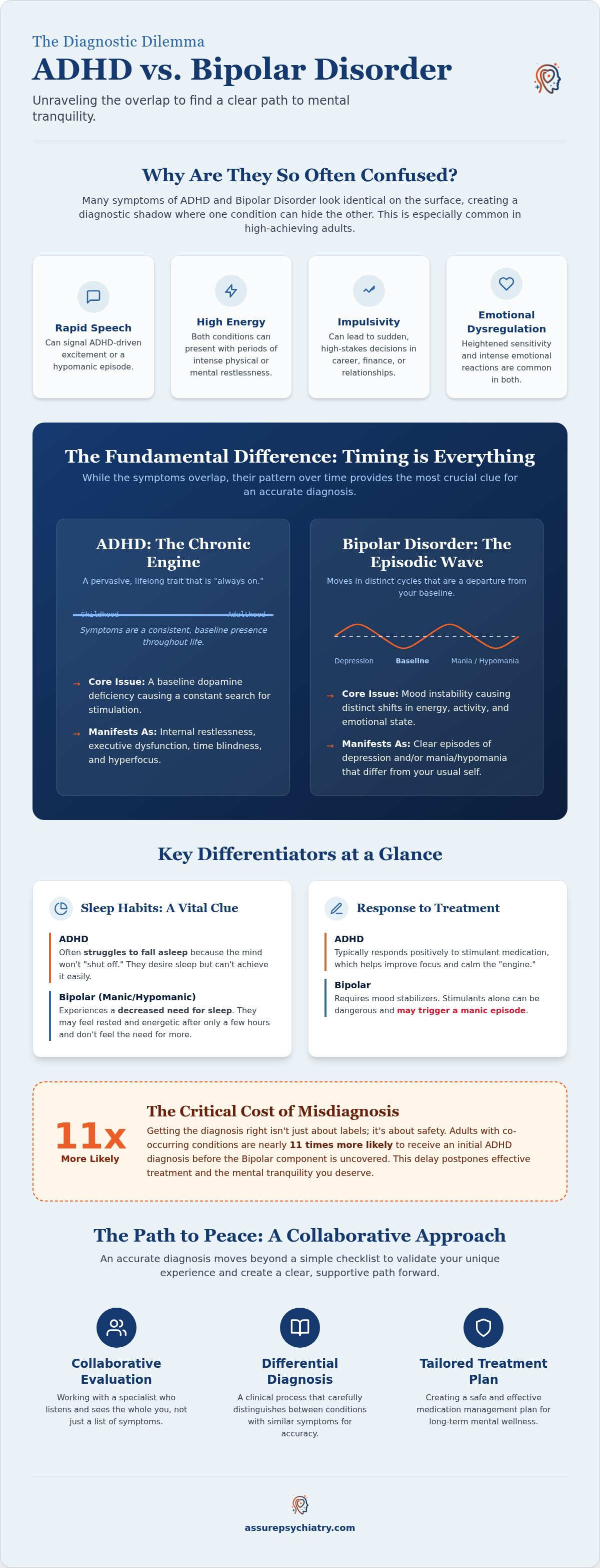Bipolar Disorder vs. ADHD: Understanding the Differences and Overlap in 2026