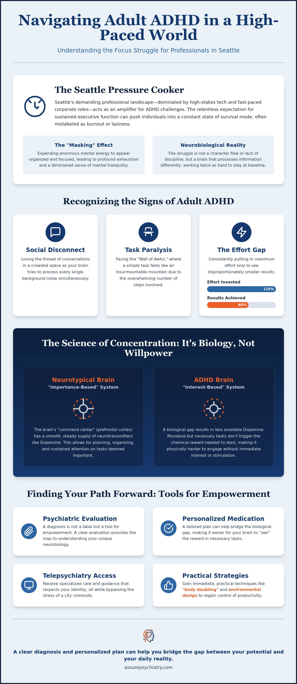 Trouble Focusing and Concentrating? A Guide to Adult ADHD in Seattle