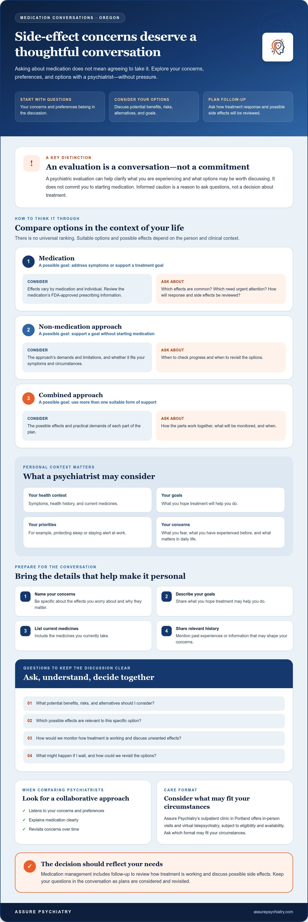 Fear of Medication Side Effects? Finding a Psychiatrist in Oregon